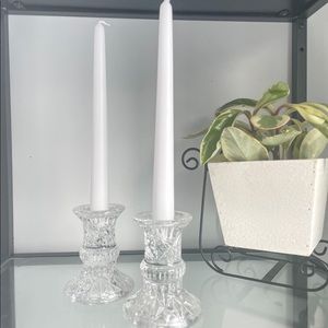 Crystal candle holders